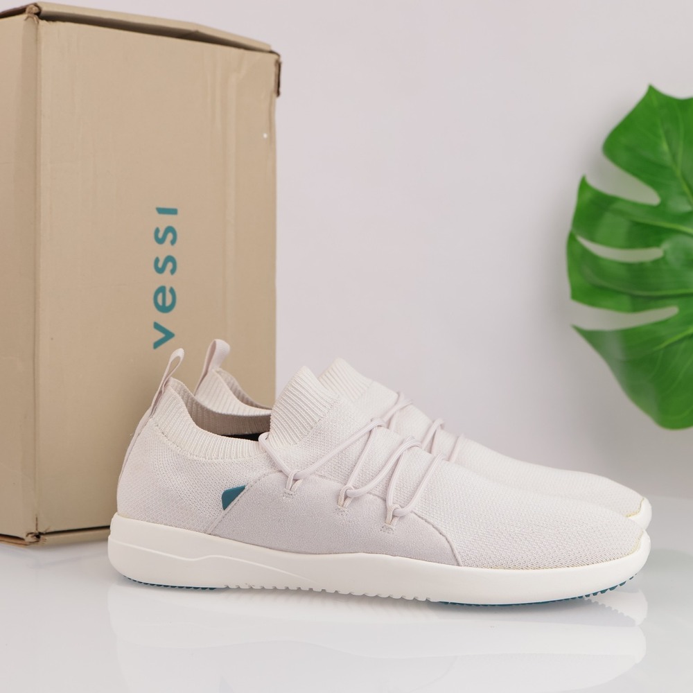 Vessi Womens Cityscape Classic Sneaker Size 11 Waterproof Birch White Knit Shoes